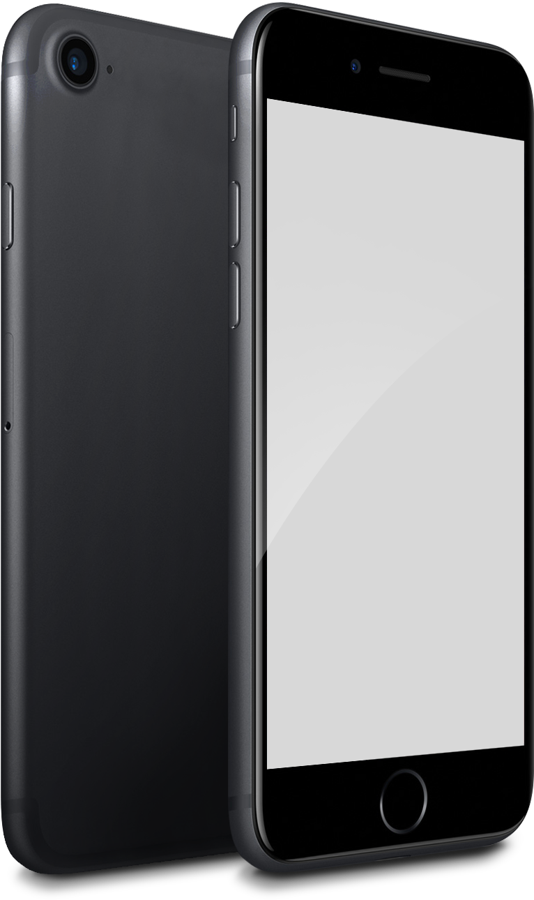 Blacki Phone Mockup Blank Screen PNG