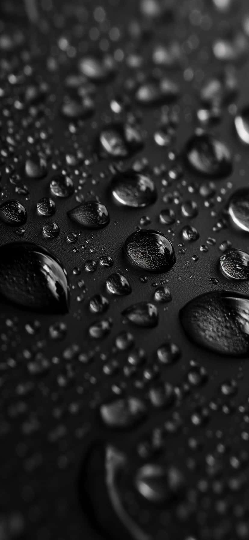 Blacki Phone X R Water Droplets Closeup Wallpaper