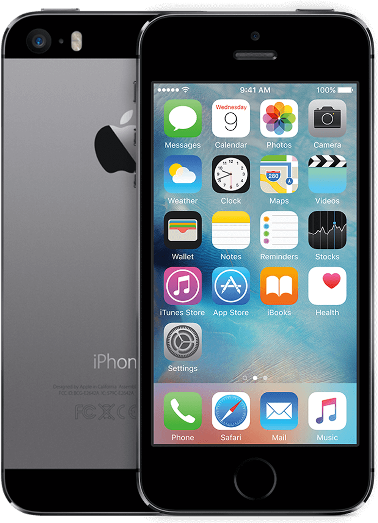 Blacki Phone5s Frontand Back PNG