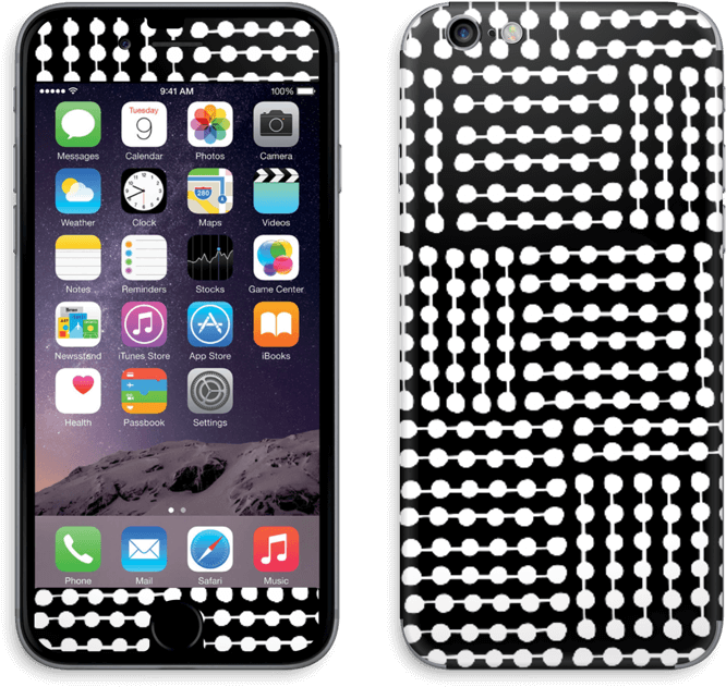 Blacki Phonewith Dotted Case PNG