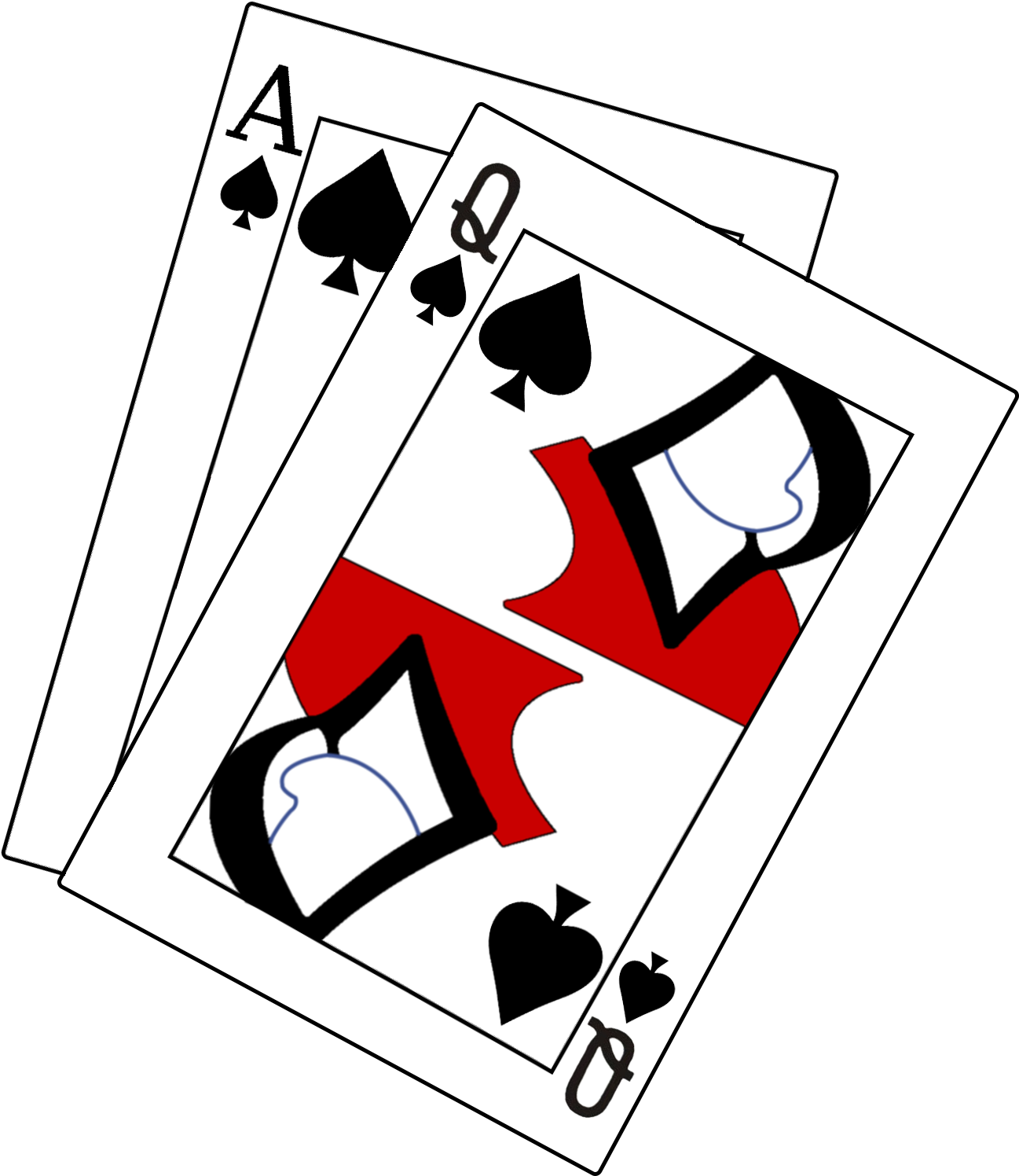 Blackjack Aceand Queenof Spades PNG