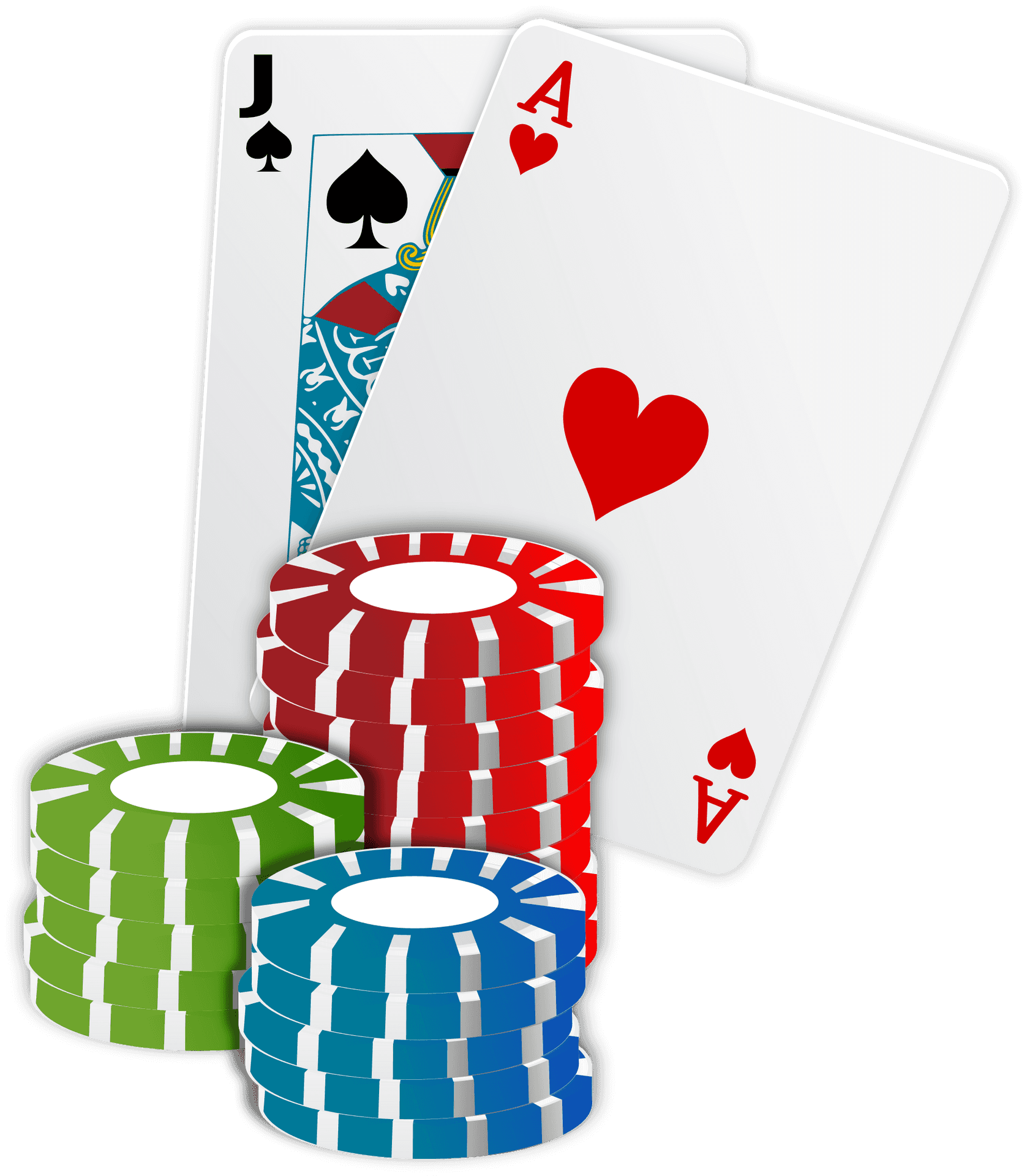 Blackjack Handwith Chips PNG