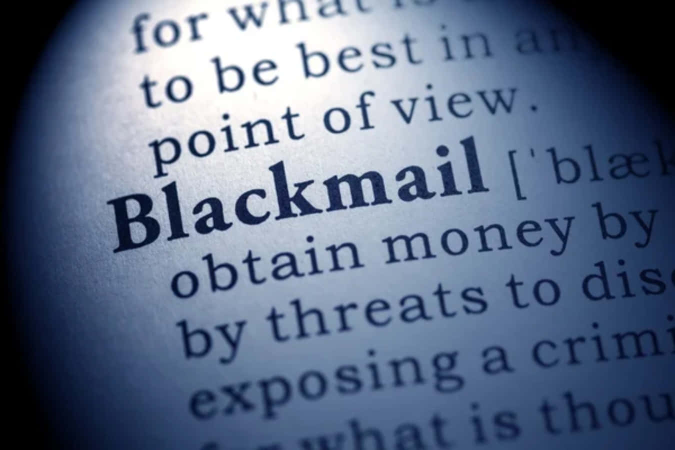 Don't risk it - It's dangerous to be involved in blackmail Wallpaper
