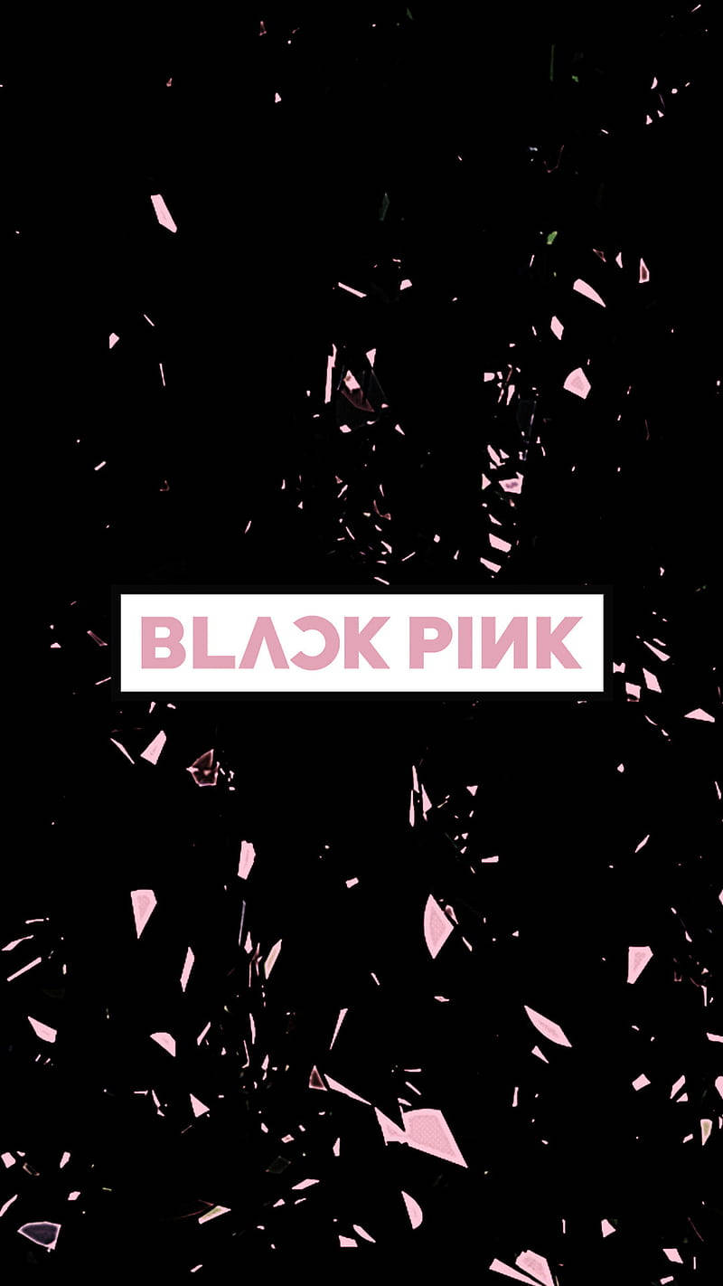 Blackpink Logo In Pink And White Wallpaper