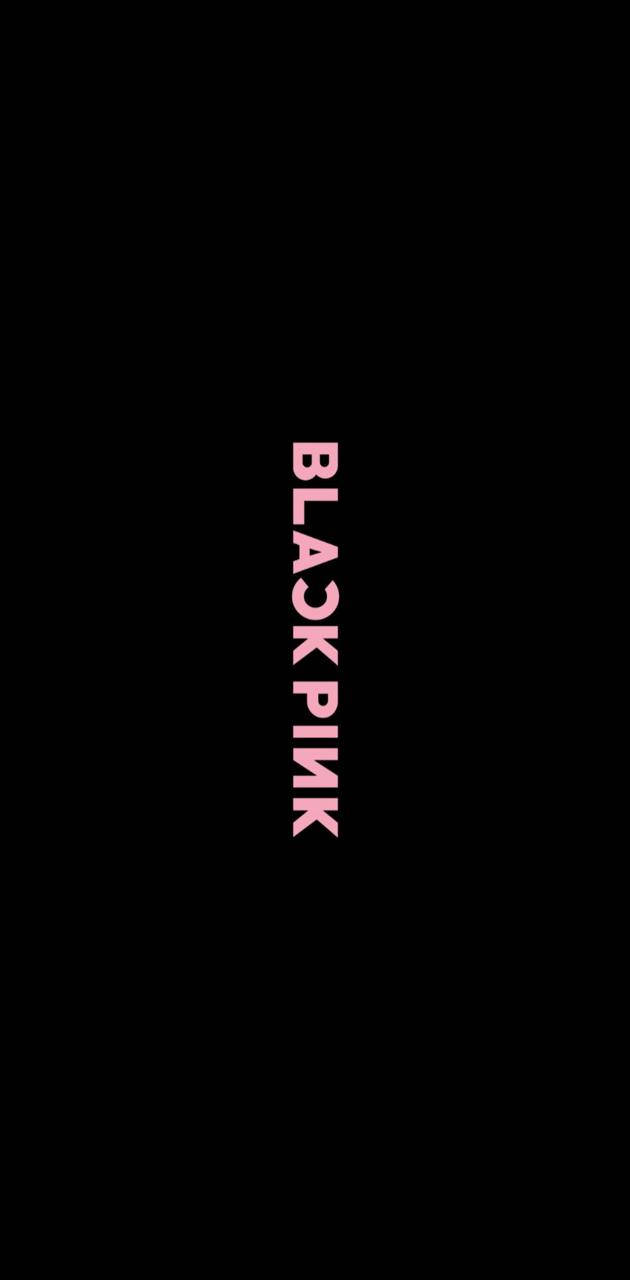 Blackpink Logo In Vertical Minimalist Wallpaper