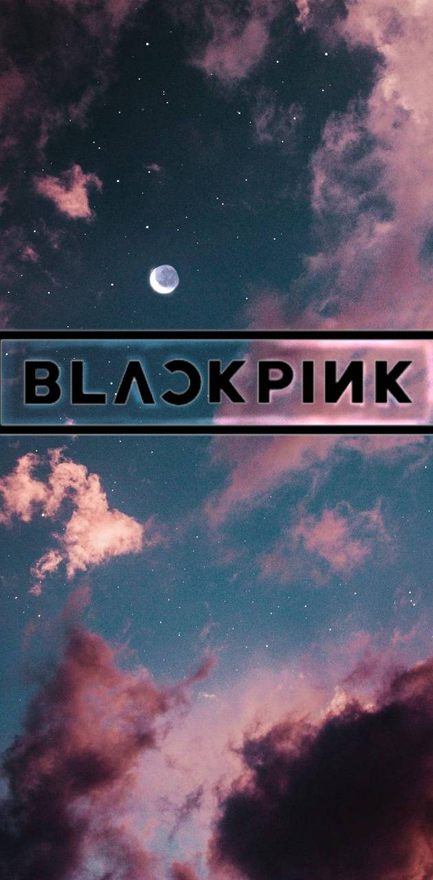 Logo Blackpink Sopra Il Cielo Blu Sfondo