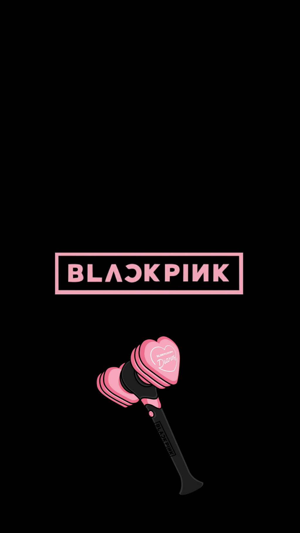 Blackpink Logo With Bi Ping Bong Wallpaper