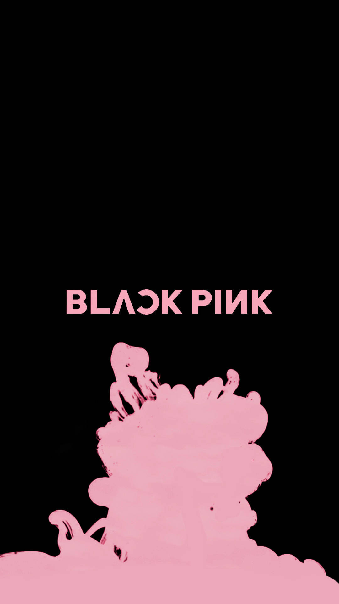 Blackpink Logo With Pink Smoke Wallpaper