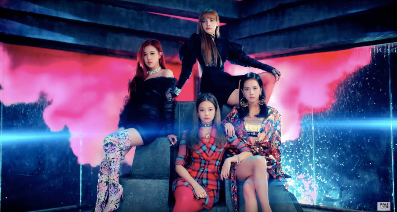 Image  Members of K-Pop Group Blackpink in their MV 