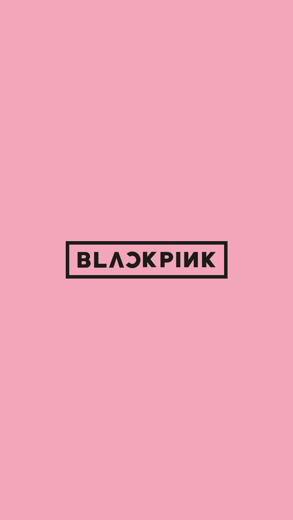 Blackpinklogo Auf Einem Rosa Hintergrund