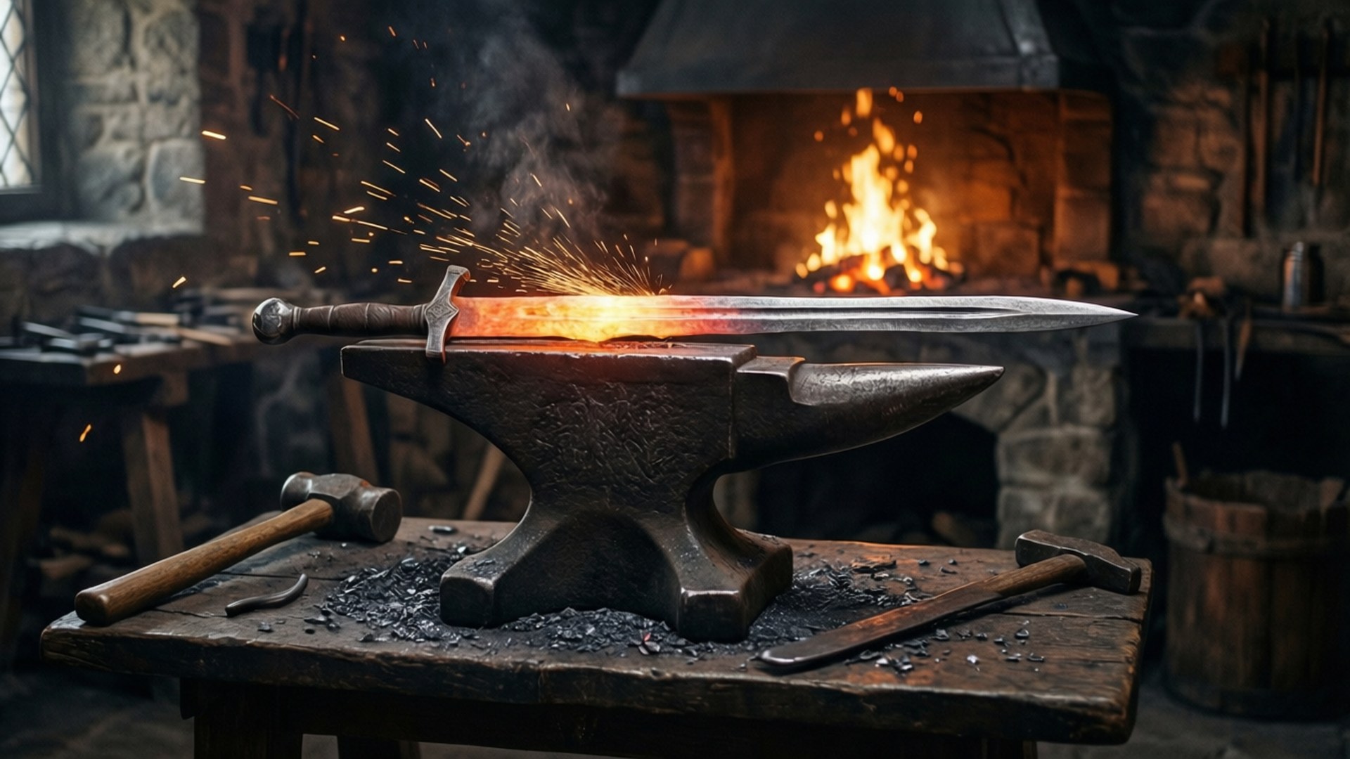 Sepän työpöytä Taustakuvat