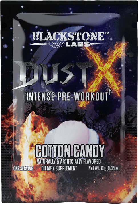 Blackstone Labs Dust X Cotton Candy Pre Workout Supplement PNG