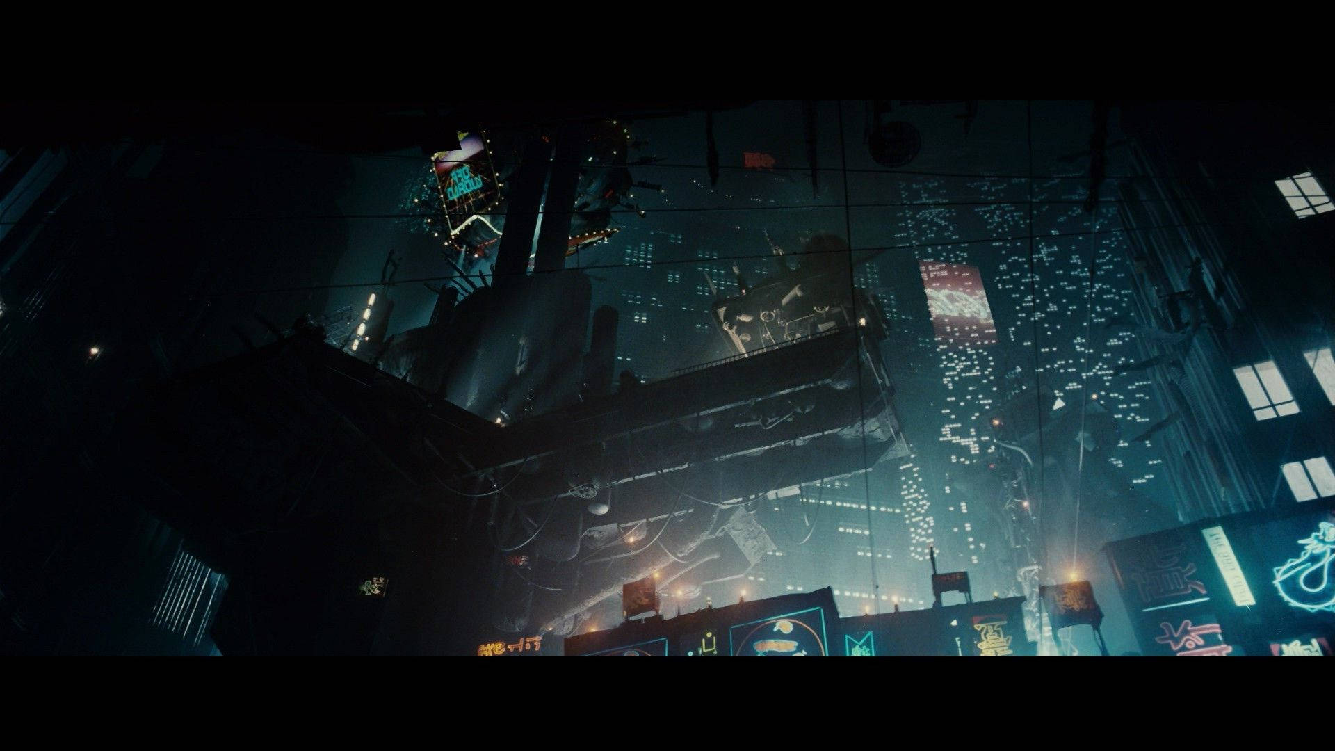 A futuristic landscape in 2049 Los Angeles, as seen in Blade Runner Wallpaper