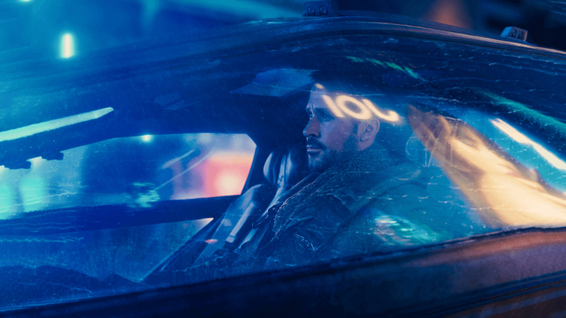 Blade Runner 2049 K Inside Car Background