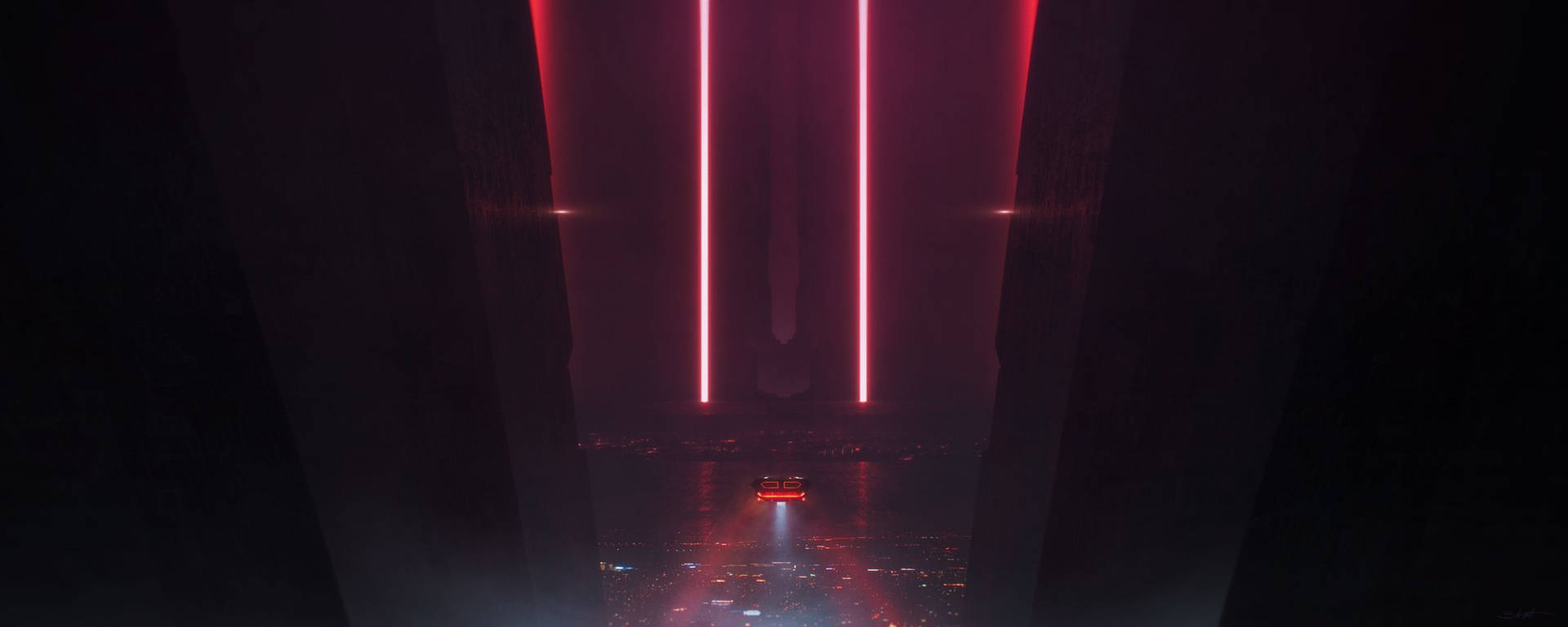 Blade Runner 2049 Spinner Car City Background