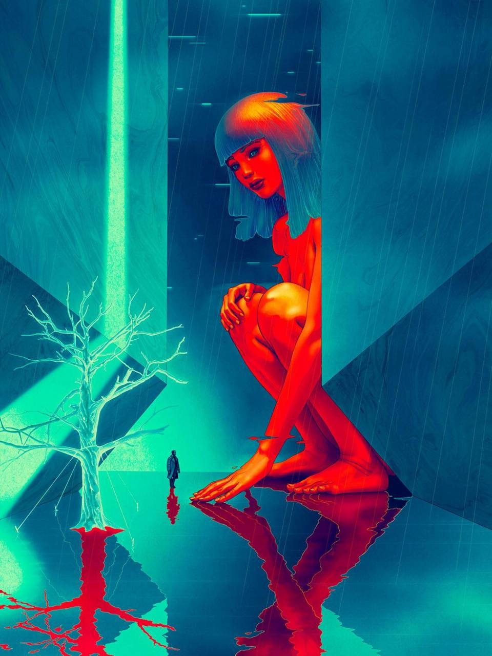 Blade Runner 2049 Vaporwave Background