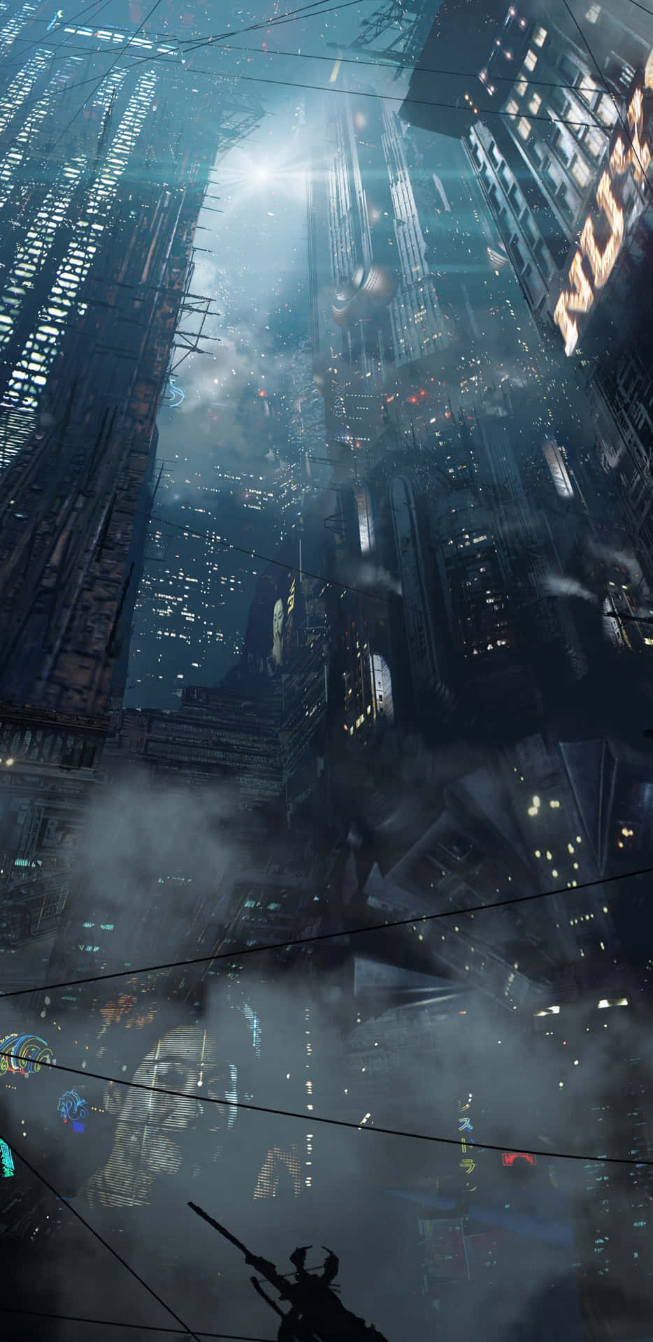 Diedystopische Landschaft Von Blade Runner