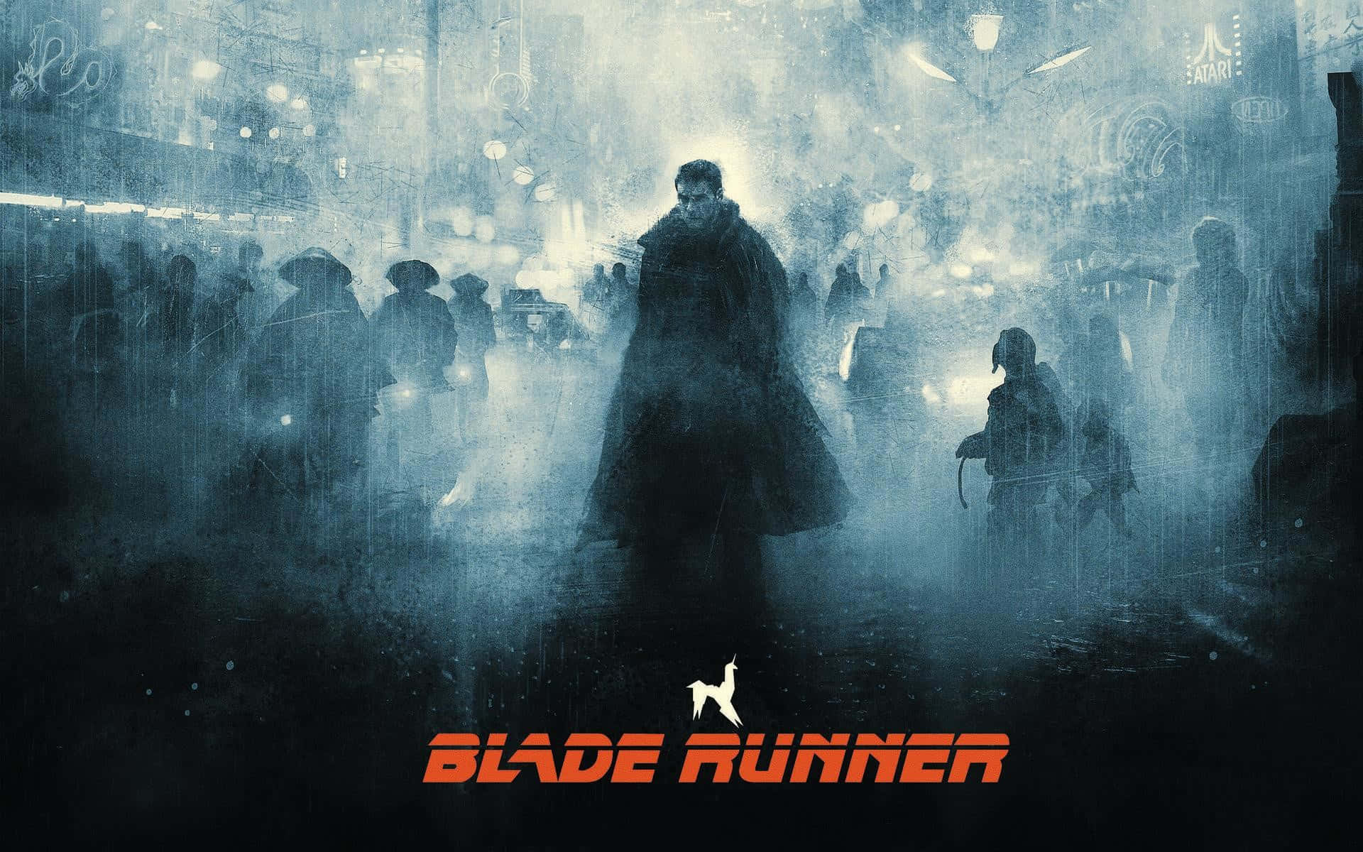 Etklassisk Billede Fra Den Kultklassificerede Film Blade Runner Fra 1982.
