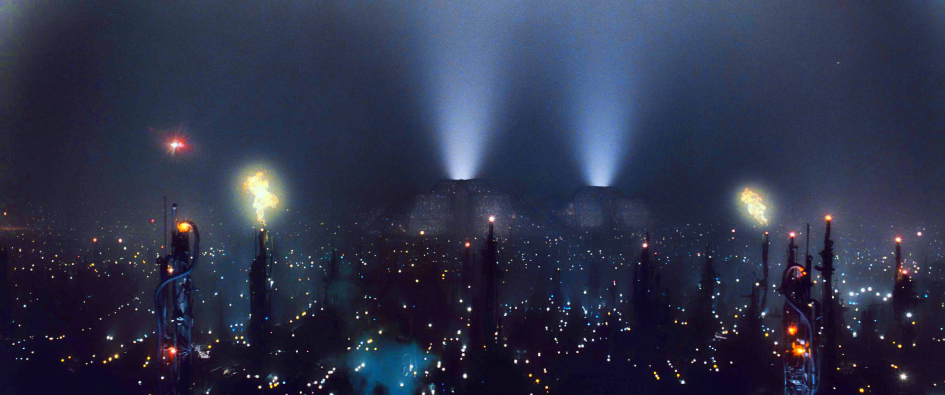 Blade Runner Cityscape Aerial View