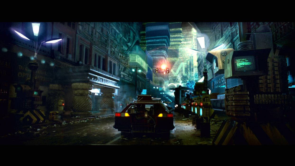 Blade Runner Futuristic City Dark Street