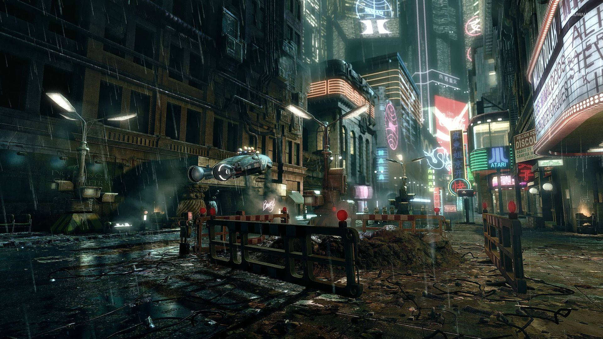 Blade Runner Futuristic Dark Chaotic City