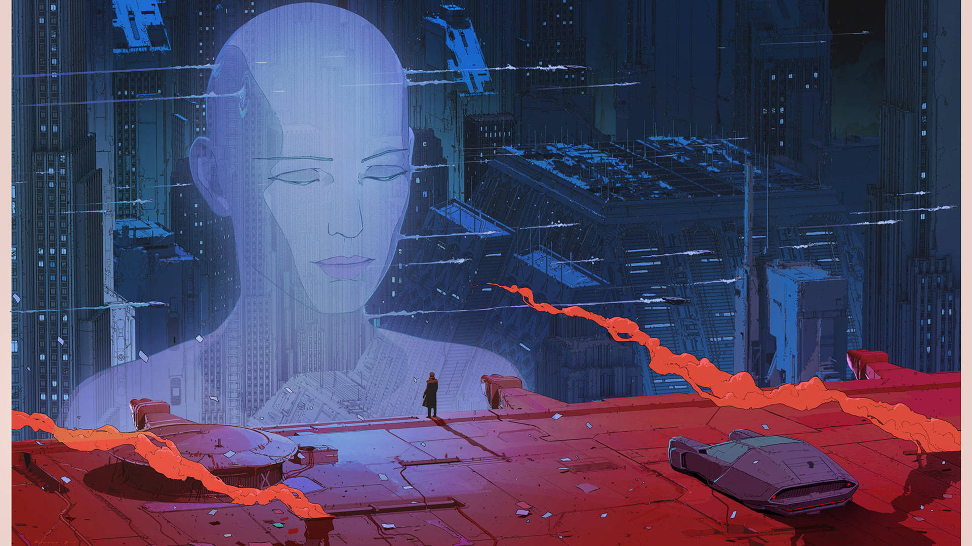 Blade Runner Giant Hologram Anime