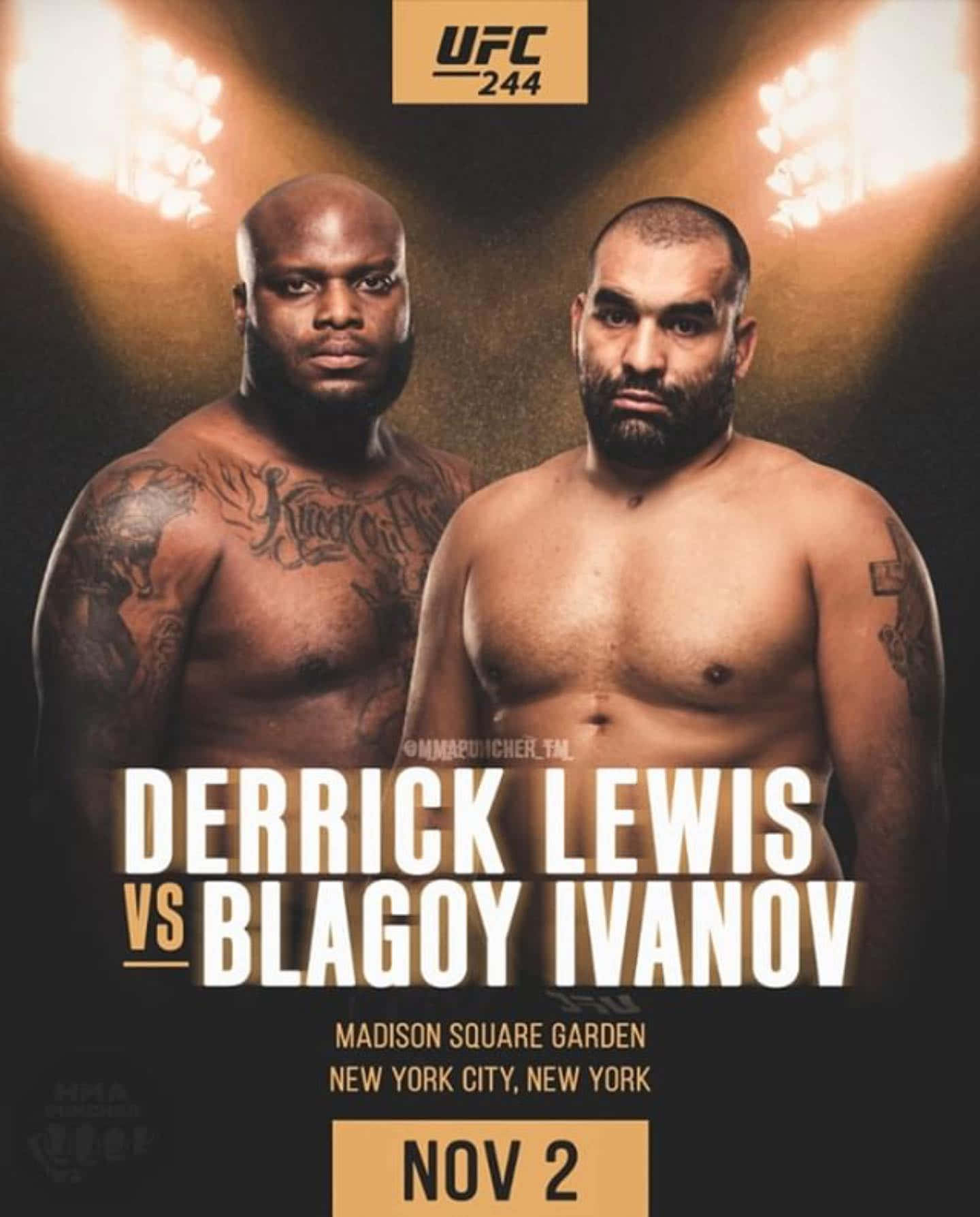 Blagoy Ivanov And Derrick Lewis Fight Poster Wallpaper