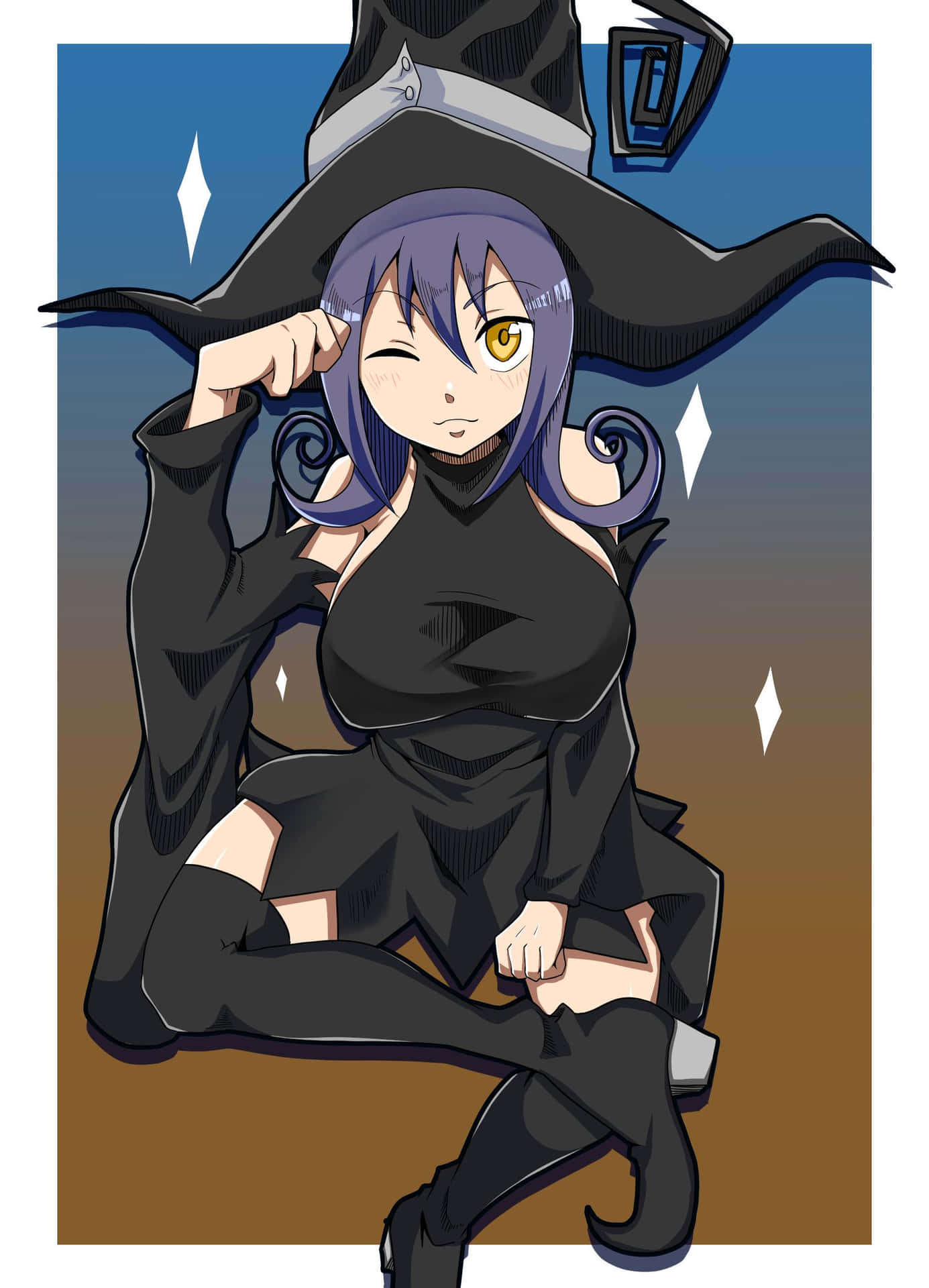 Blair From Soul Eater Brewing Her Magic. Wallpaper