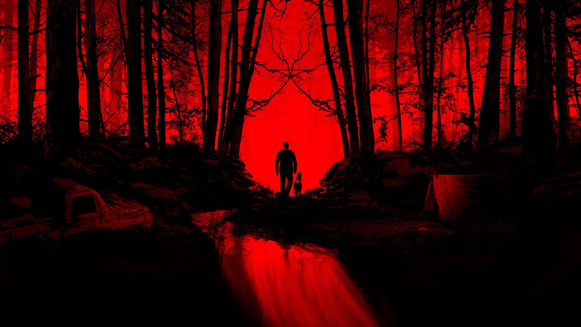 Blair Witch Black And Red Gaming Wallpaper