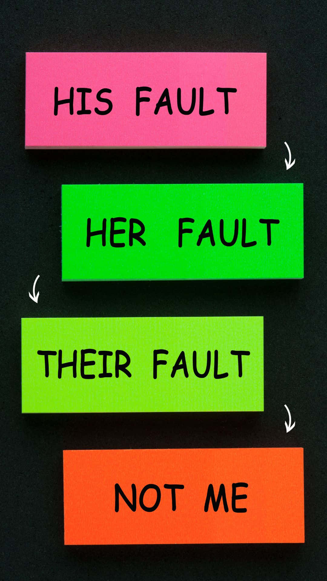 Blame Game Sticky Notes Wallpaper