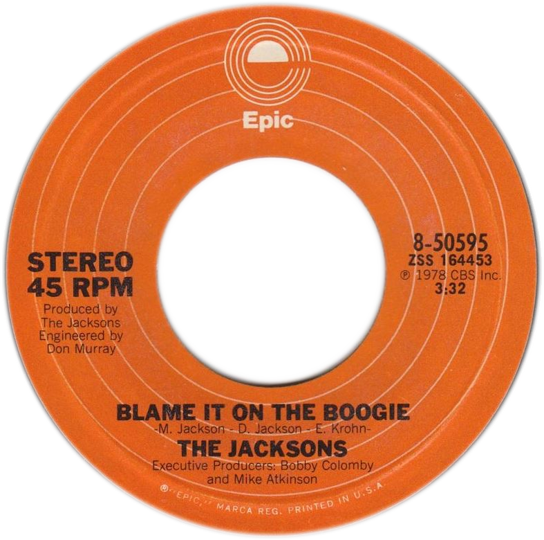 Blame It On The Boogie Vinyl Record PNG