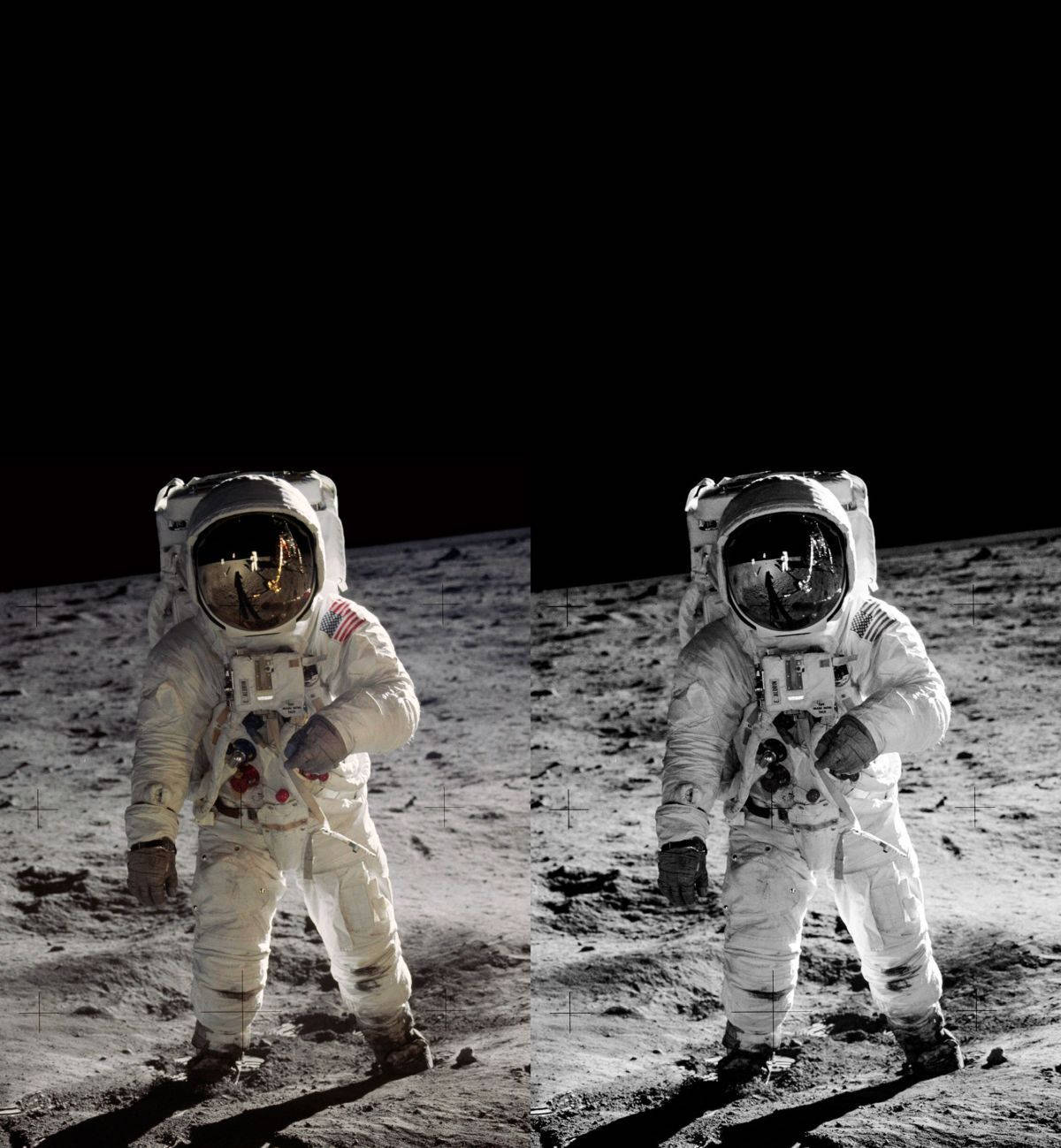 Blank And White Astronaut On Moon Wallpaper