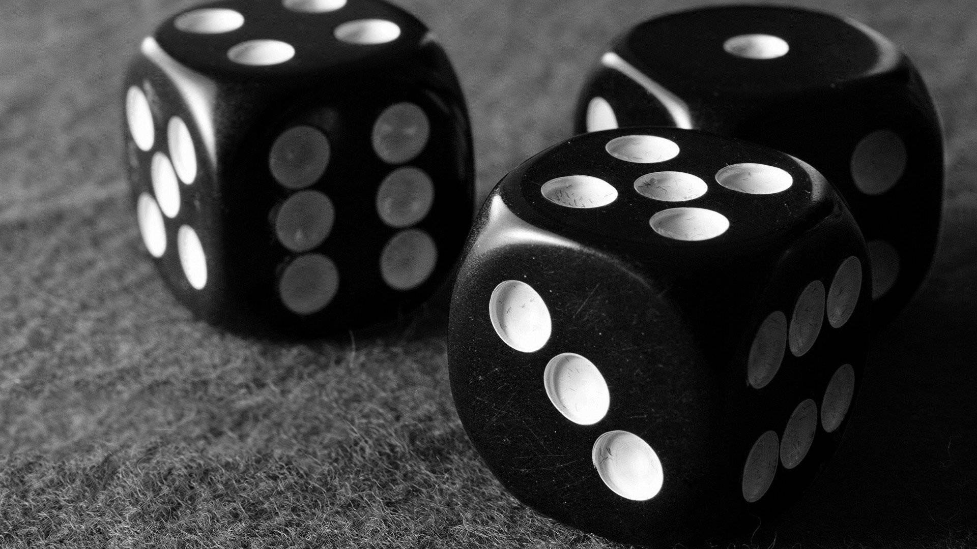 Blank And White Black Dice Wallpaper