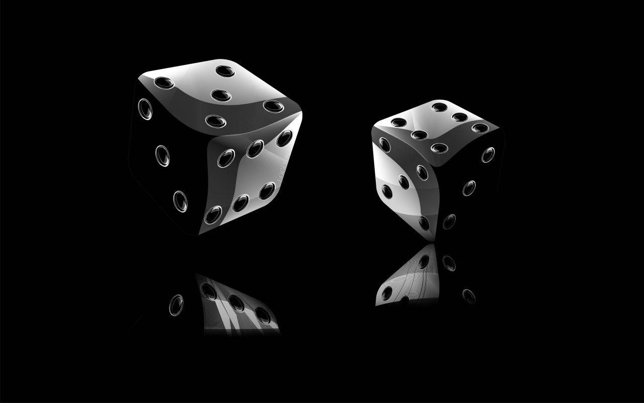 Blank And White Two Dice Wallpaper