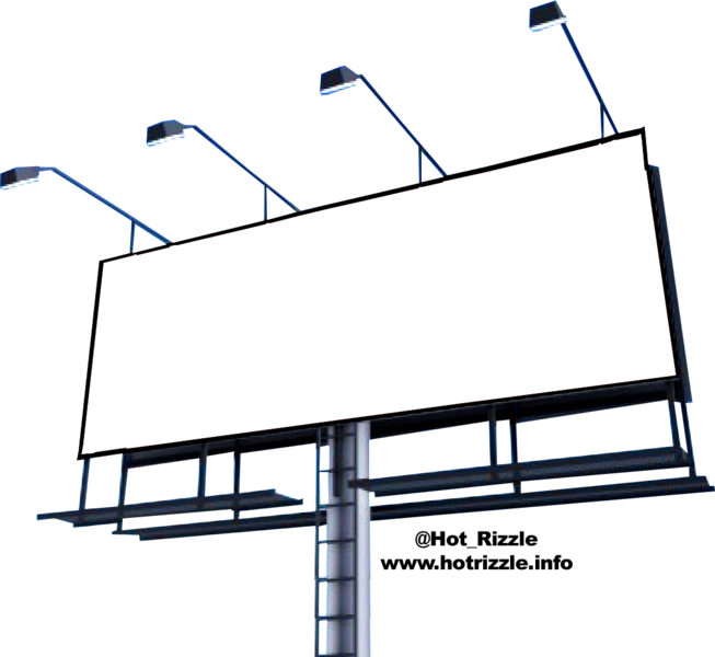 Blank Billboardat Night PNG