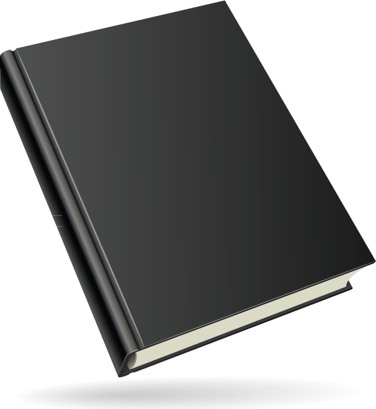 Blank Black Book Cover Floating PNG