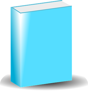 Blank Blue Book Cover PNG