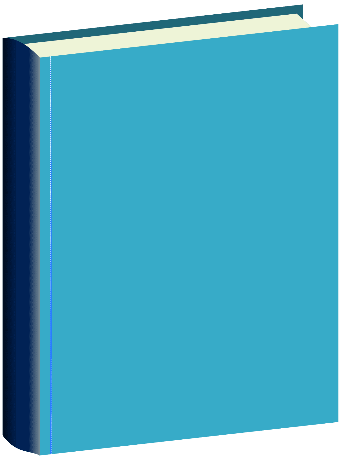 Blank Blue Book Cover Standing PNG