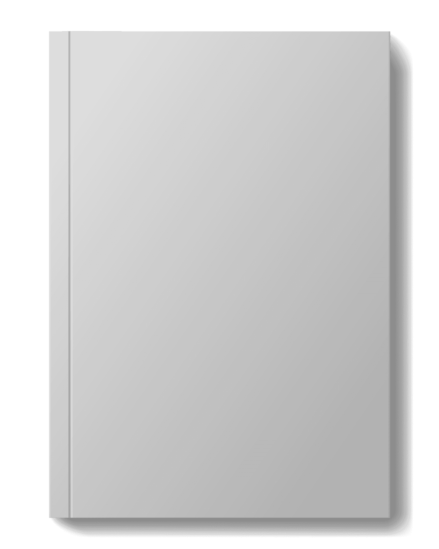 Blank Book Cover Mockup PNG