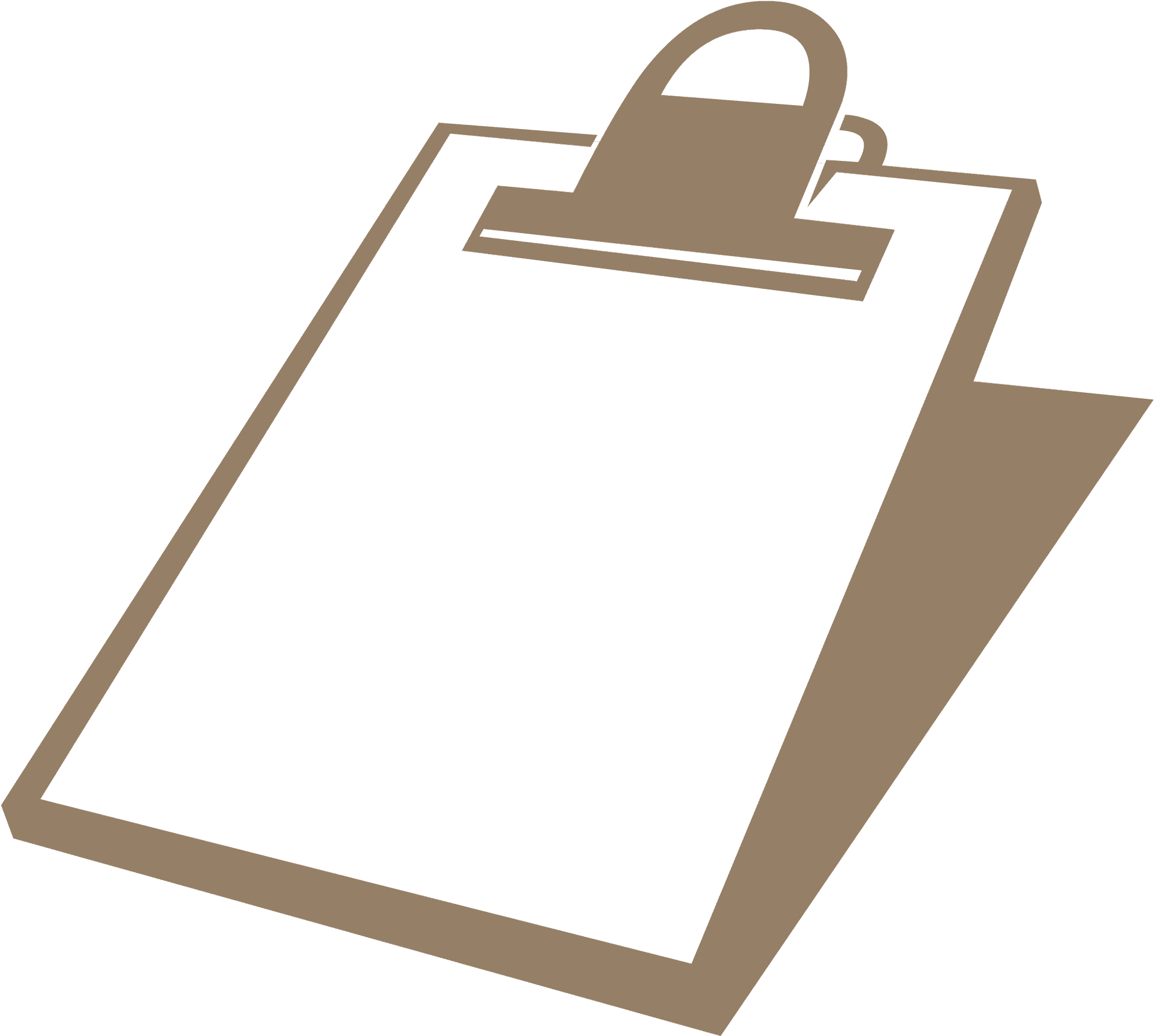 Blank Clipboard Vector Illustration PNG