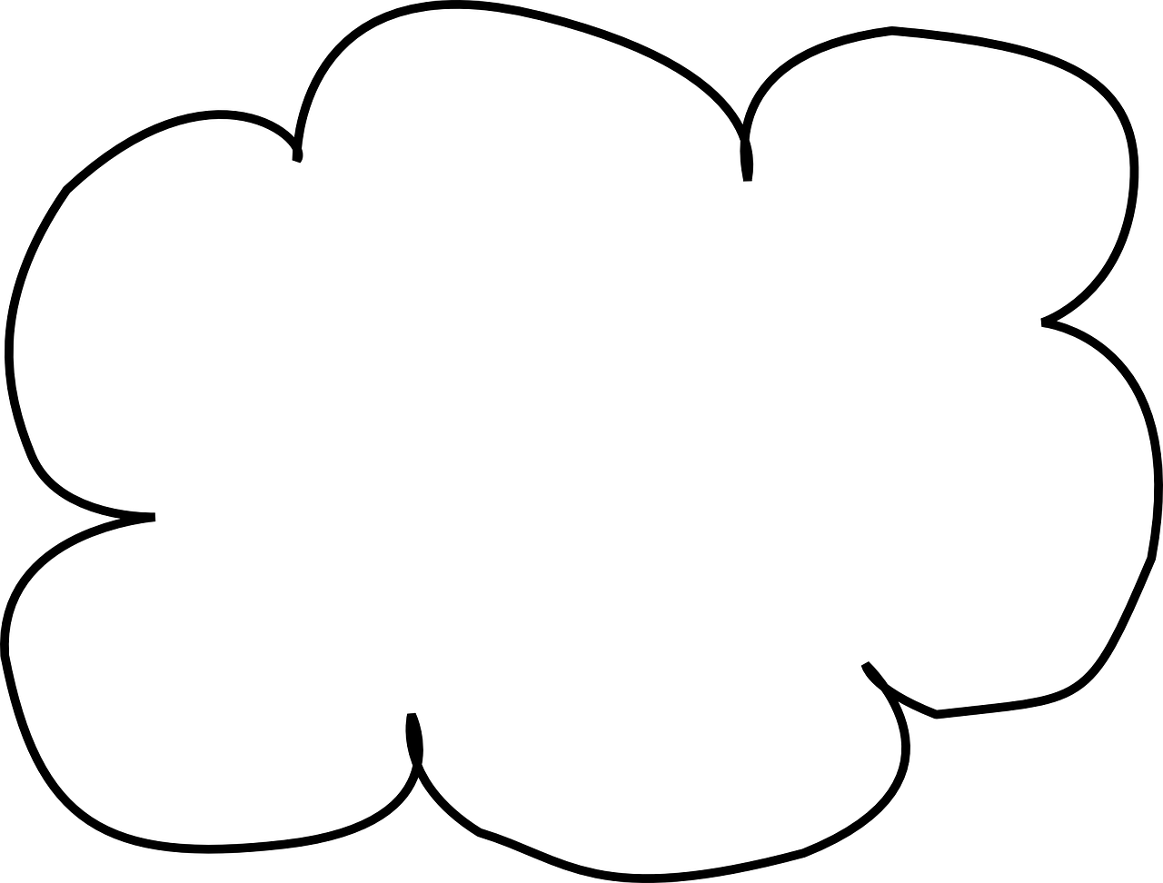 Blank_ Comic_ Cloud_ Bubble PNG — A simple white cloud shape outlined in black against a plain background.