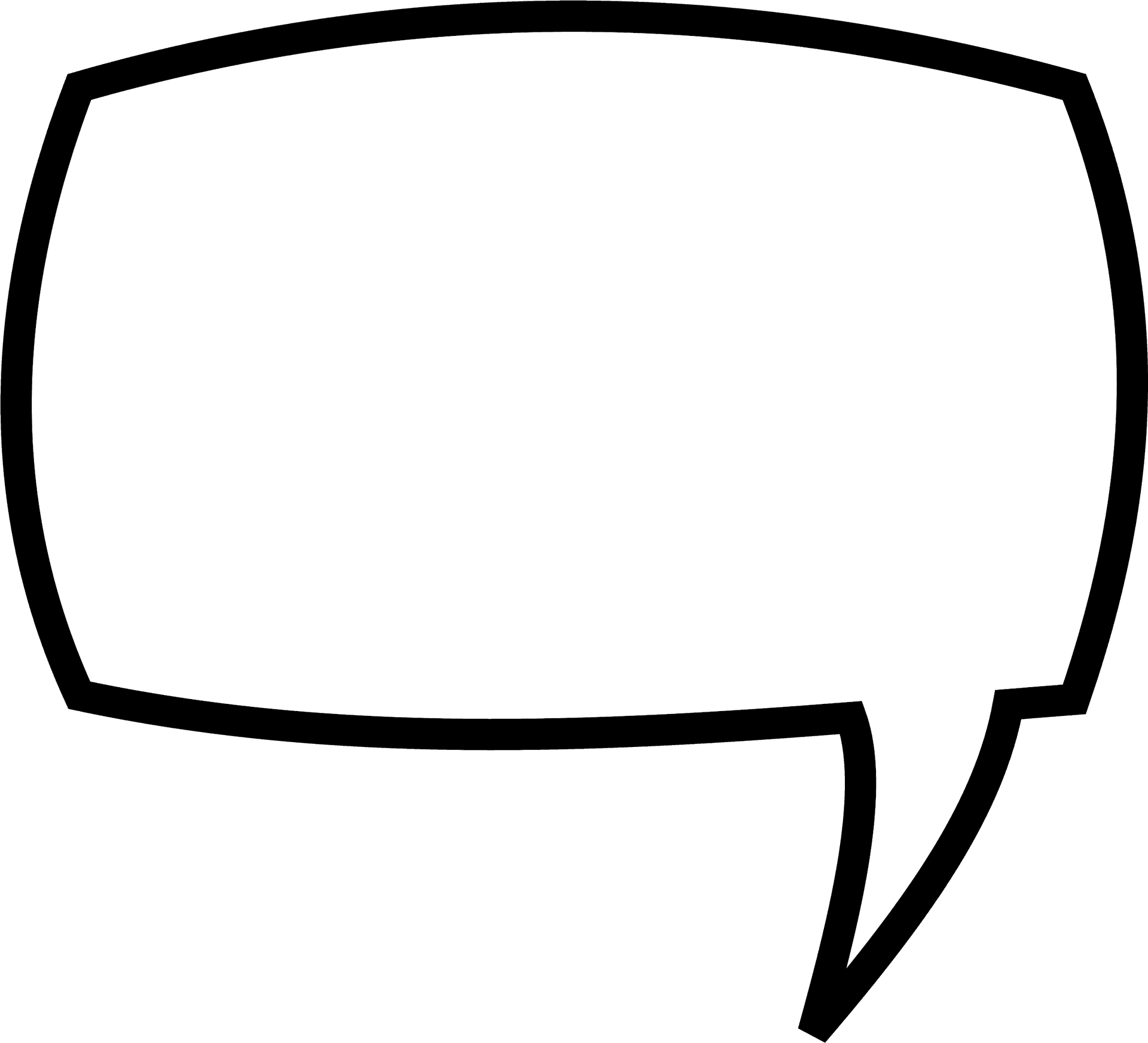 Blank Comic Speech Bubble PNG