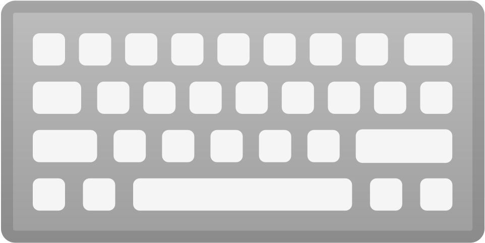 Blank Computer Keyboard Layout PNG