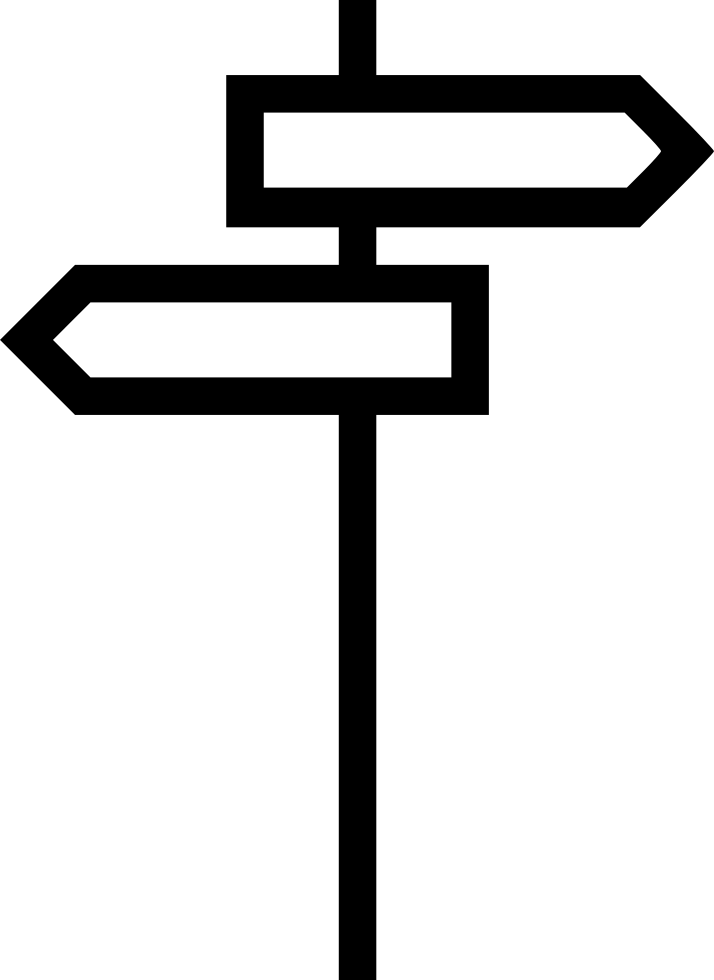 Blank Directional Sign Posts PNG