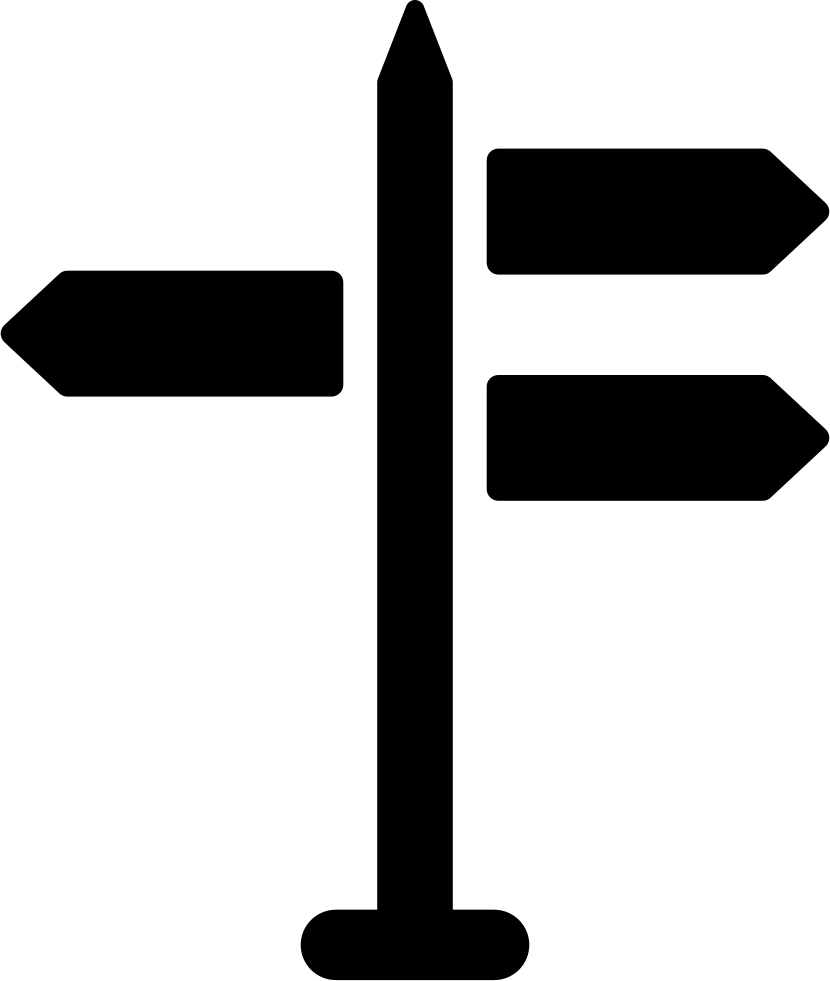 Blank Directional Signpost PNG