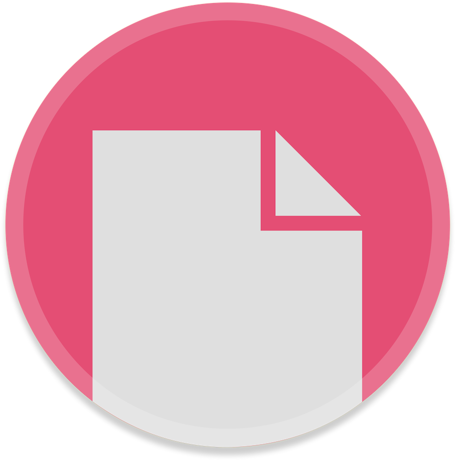 Blank Document Icon Pink Background PNG
