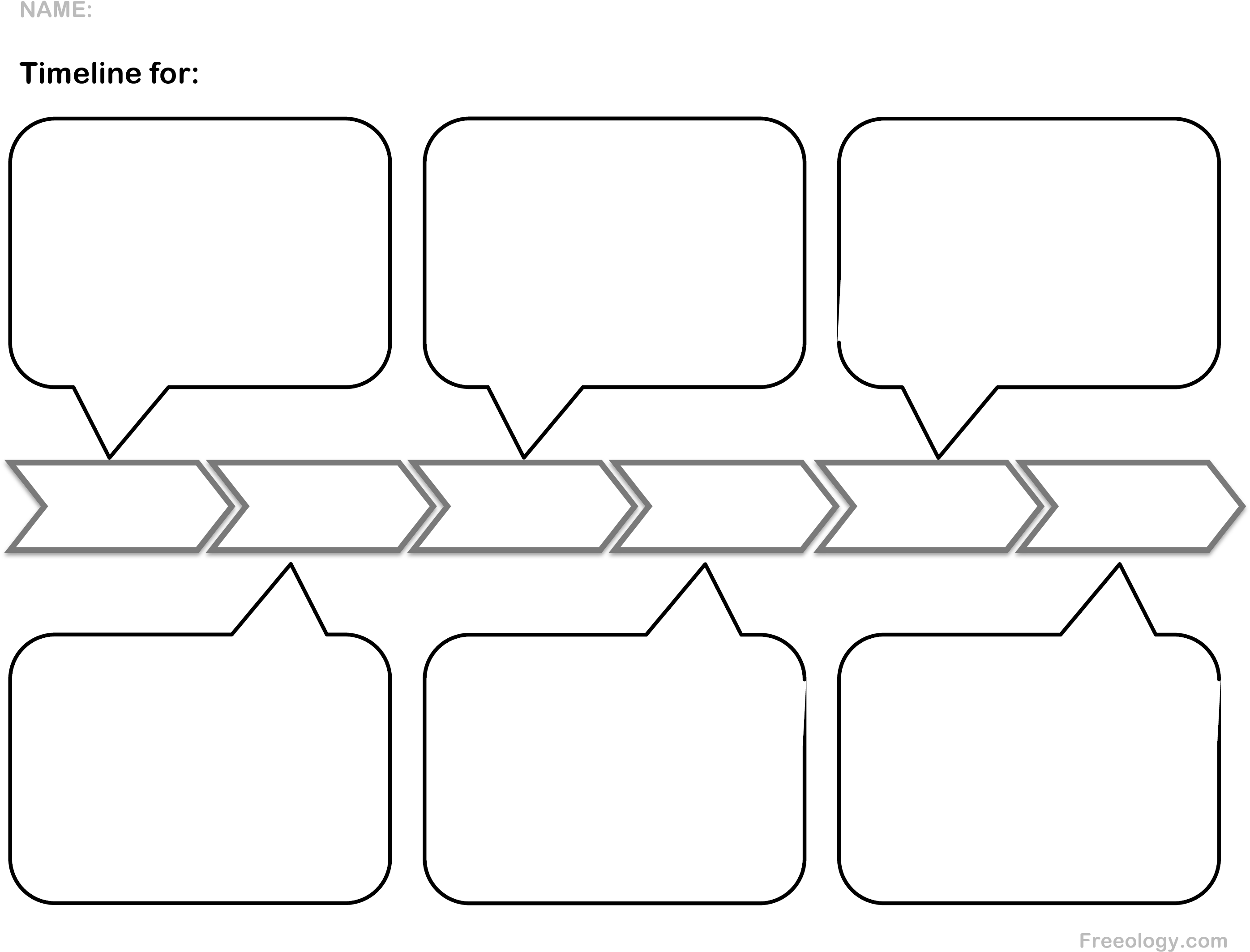 Blank Educational Timeline Template PNG