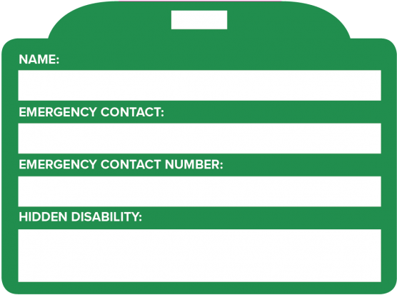 Blank Emergency I D Card Template PNG