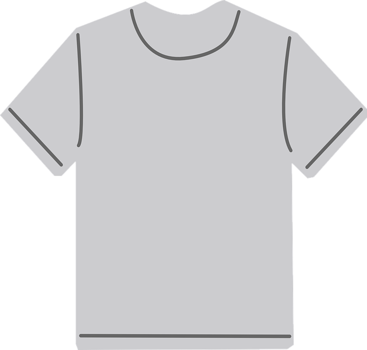 Blank Gray T Shirt Template PNG