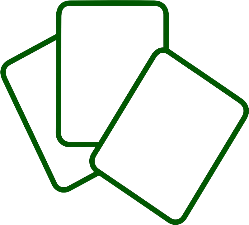 Blank Green Playing Cards PNG